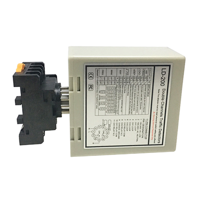 LD-200 Dual Channel Vehicle Loop Detector with 16 Sensitivity Levels and 20-2000uh Self-Turning Range for Parking Barrier Gate Systems